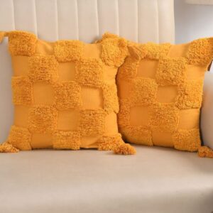 Tarisa Sofa Cushion Cover Cotton | Cushion Covers 16 inch x 16 inch White Diamond