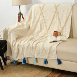 Tarisa Pure Cotton Sofa Throw | Throw for Living Room, Bedroom, Sofa & Chair | Throw Blanket for Sofa, Bed, Chair & Travel