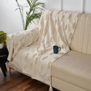Tarisa Pure Cotton Sofa Throw | Throw for Living Room, Bedroom, Sofa & Chair | Throw Blanket for Sofa, Bed, Chair & Travel