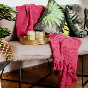 Tarisa Pure Cotton Sofa Throw | Throw for Living Room, Bedroom, Sofa & Chair | Throw Blanket for Sofa, Bed, Chair & Travel