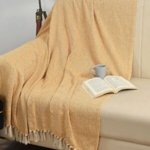 Tarisa Pure Cotton Sofa Throw | Throw for Living Room, Bedroom, Sofa & Chair | Throw Blanket for Sofa, Bed, Chair & Travel