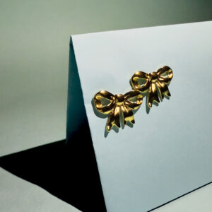 Golden Bow Studs
