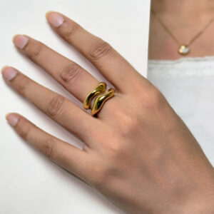 Golden Waves Ring