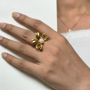 Golden Bow Ring