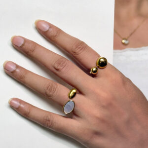 Moonstone Duo Ring